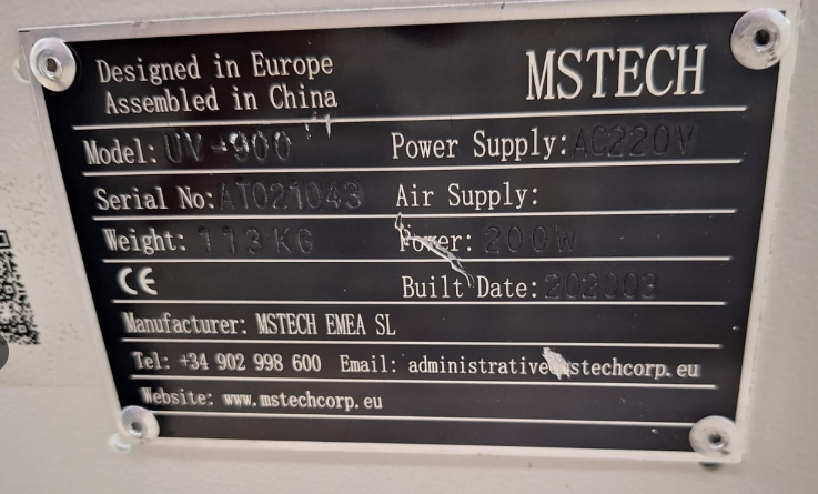 Curing Conveyor model: CC-900 MSTECH AT021043