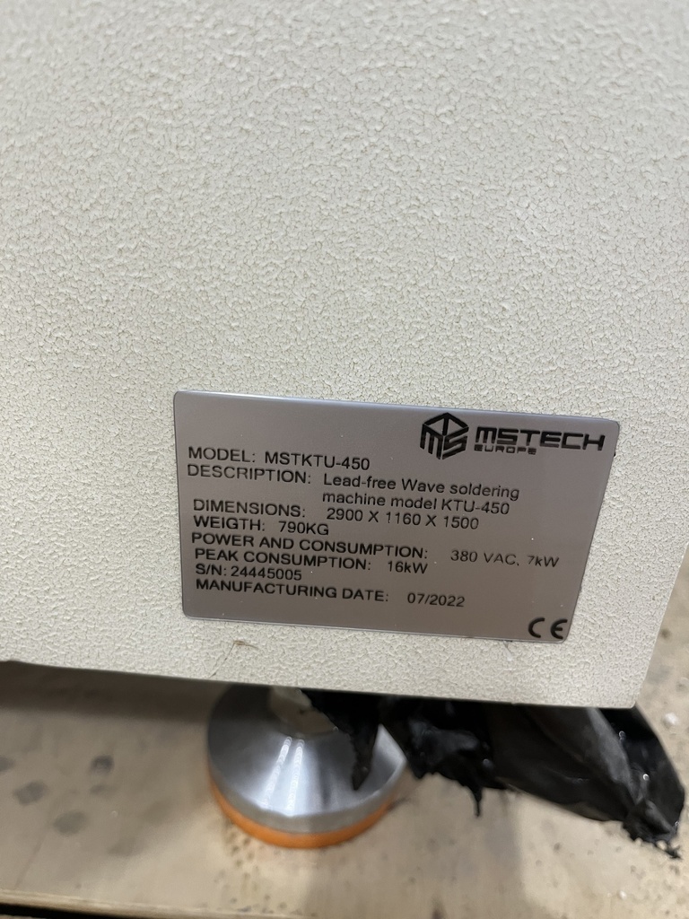 Lead-free wave soldering machine with N2 system model ktu-450 SMT 24U45005