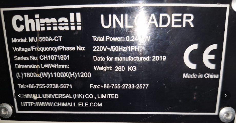 Unloader MU-560A-CT SMT CH1071901