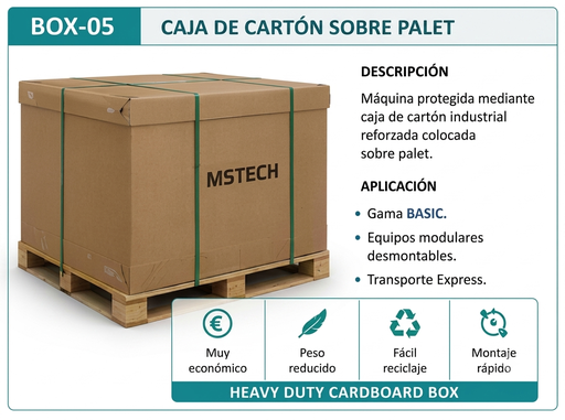 [e_BOX 05] Cardboard box on pallet
